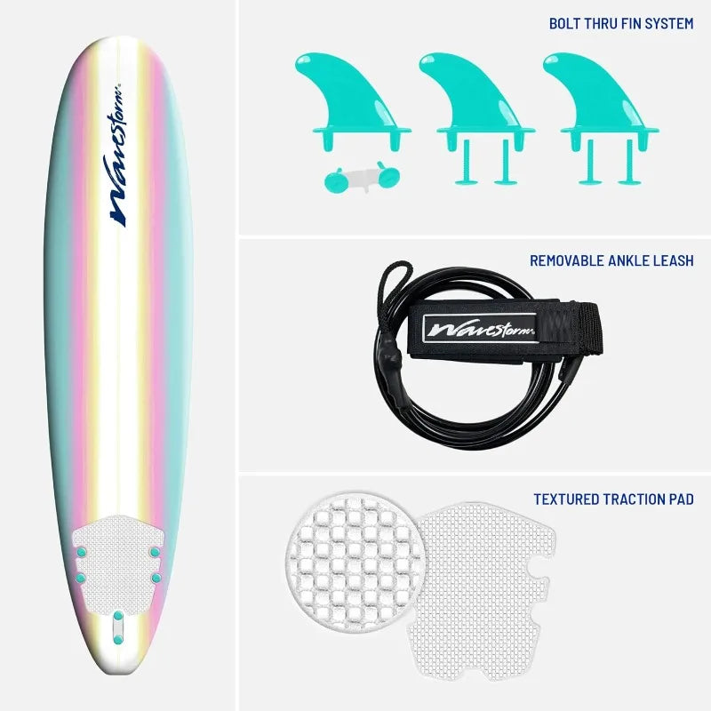 YTYIN Classic Soft Foam Surfboard For Adult Beginners