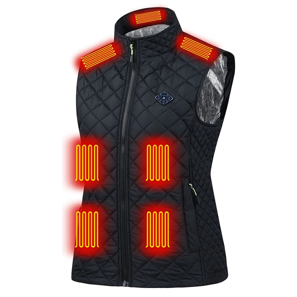 NONECN 21 Zone USB Heated Vest For Women Cotton Jacket
