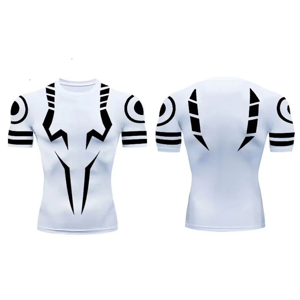 NONECN Jujutsu Kaisen Compression Tee Sukuna 3D Print