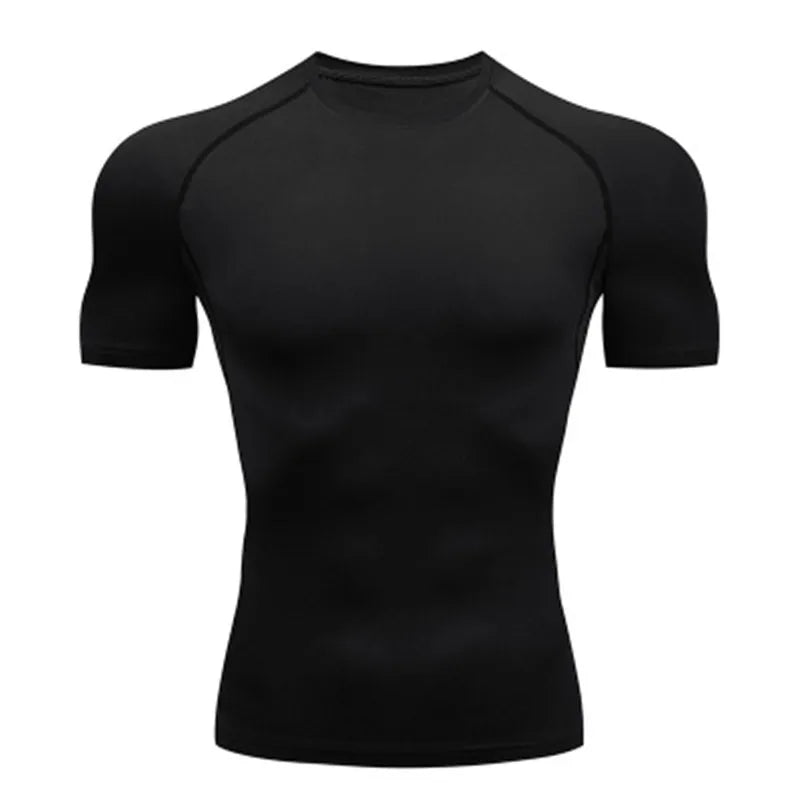 Unisex Running Compression Shirt Short Sleeve Athletic Top