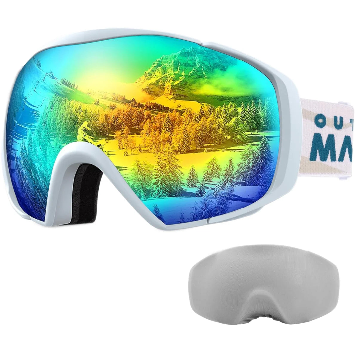 OutdoorMaster OTG Ski Goggles Anti Fog With Cover Snow