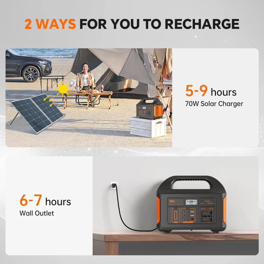 GaiaRay Portable Power Station 256Wh LiFePO4 110V Solar Generator