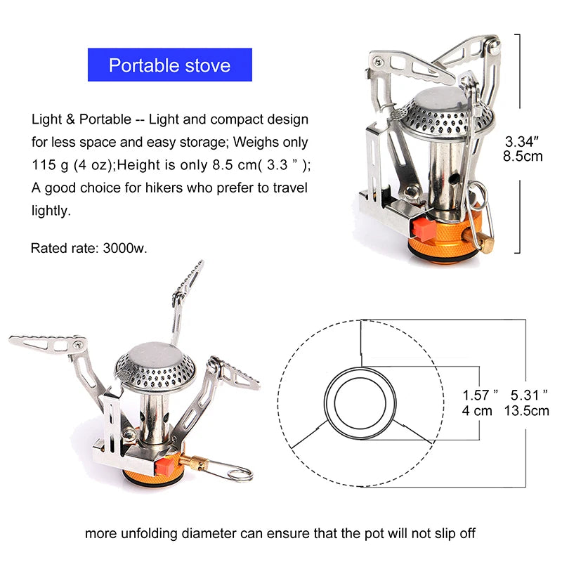 Widesea Camping Cookware Set Portable Stove Pot Cup