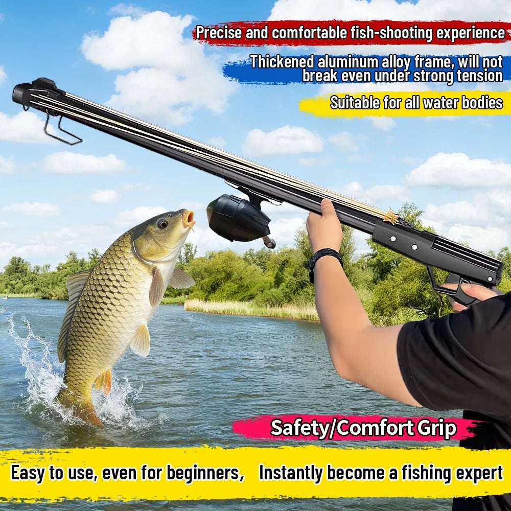 Aluminum Fishing Slingshot Rod With Reel Long Distance Casting
