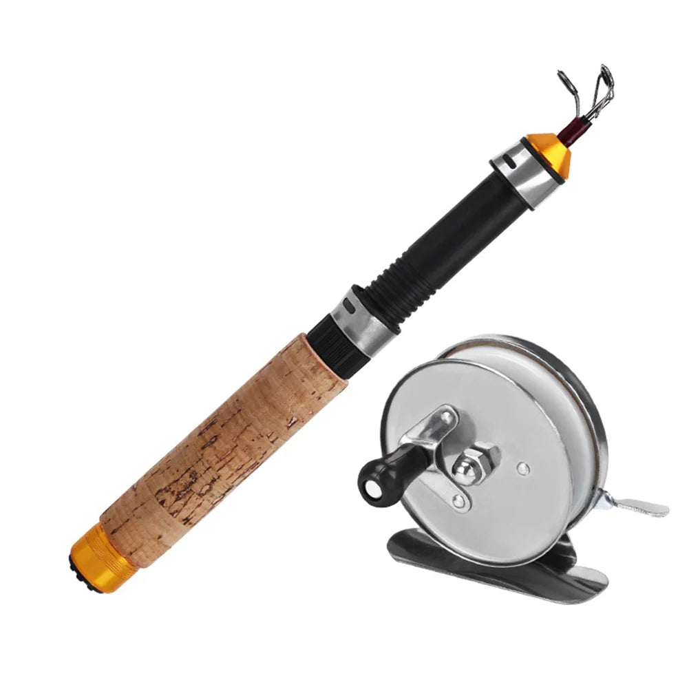 Carbon Fiber Ice Fishing Rod With Reel Combo Gear Kit