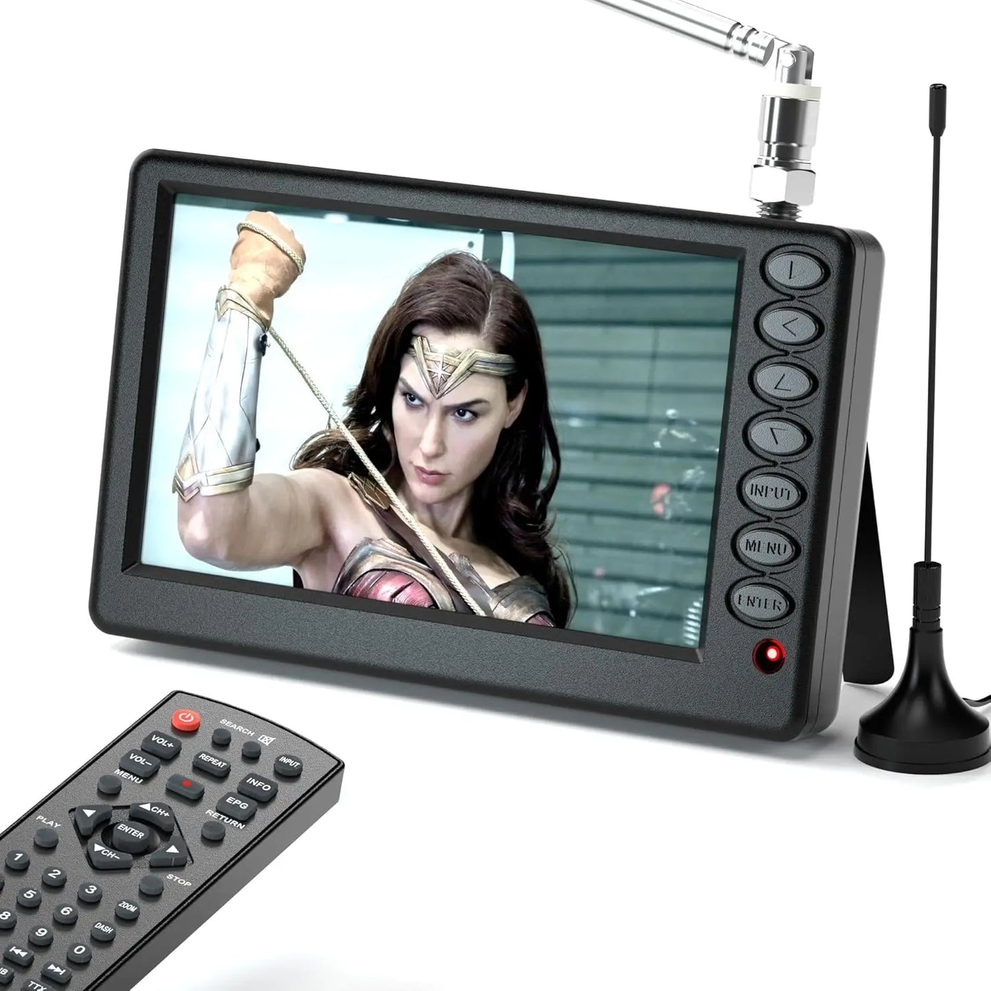 XMSJ Portable Car Mini TV With Remote, USB, TF Card