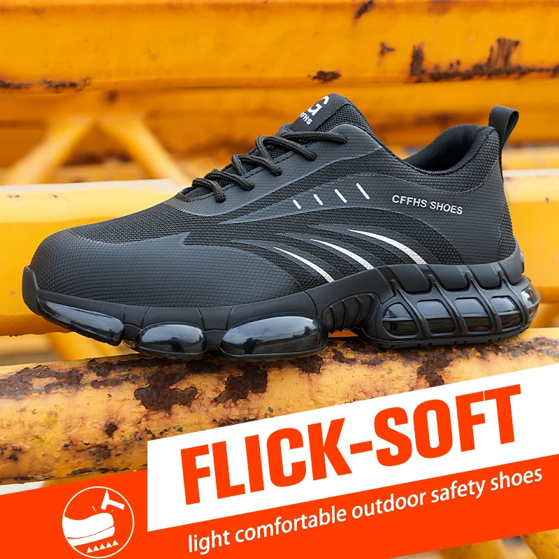 Breathable Men Lightweight Safety Shoes With Anti Puncture Comfort