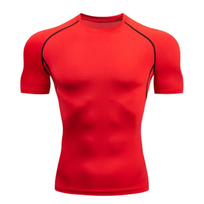 Unisex Running Compression Shirt Short Sleeve Athletic Top