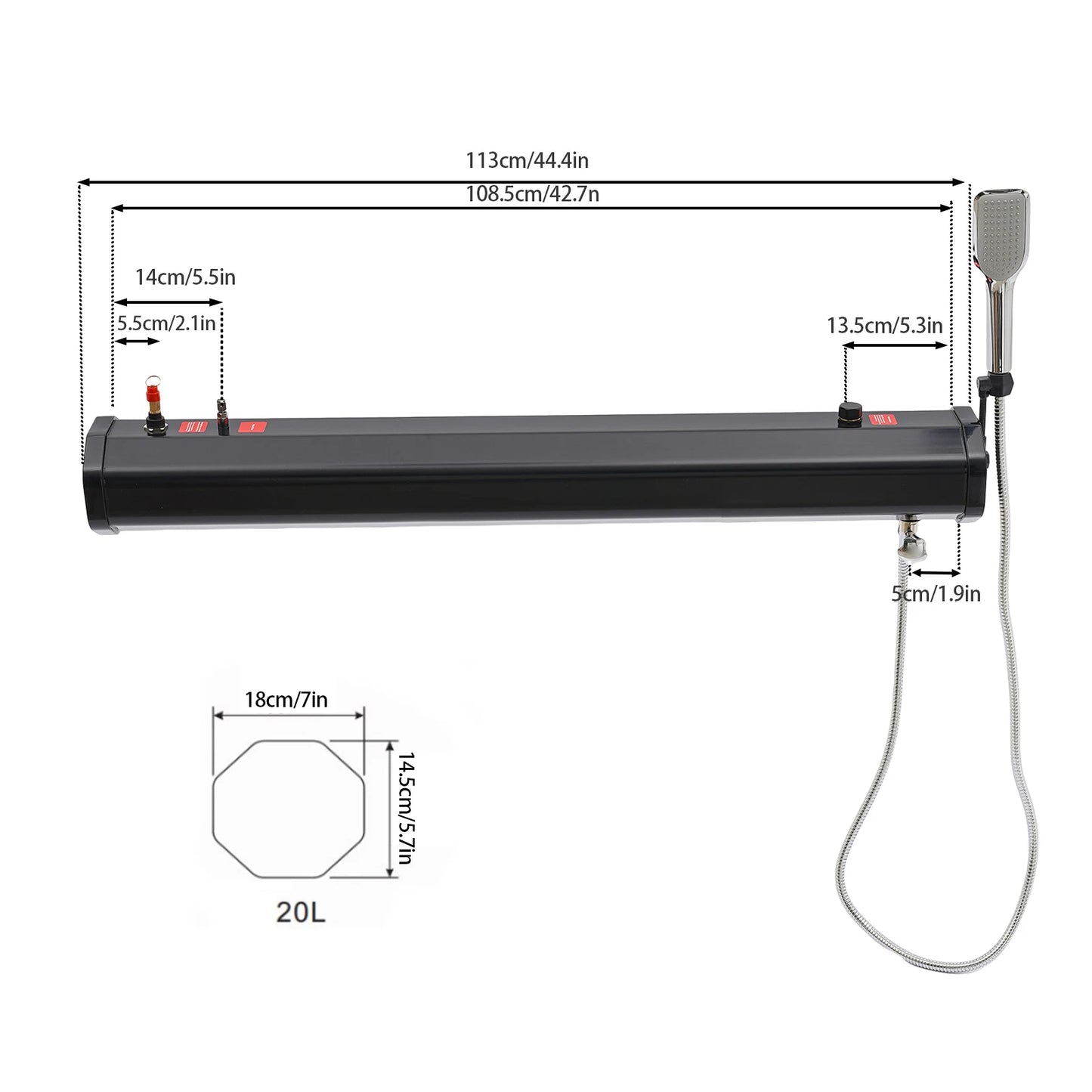Portable Roof Mount Water Tank for Camping and RVs