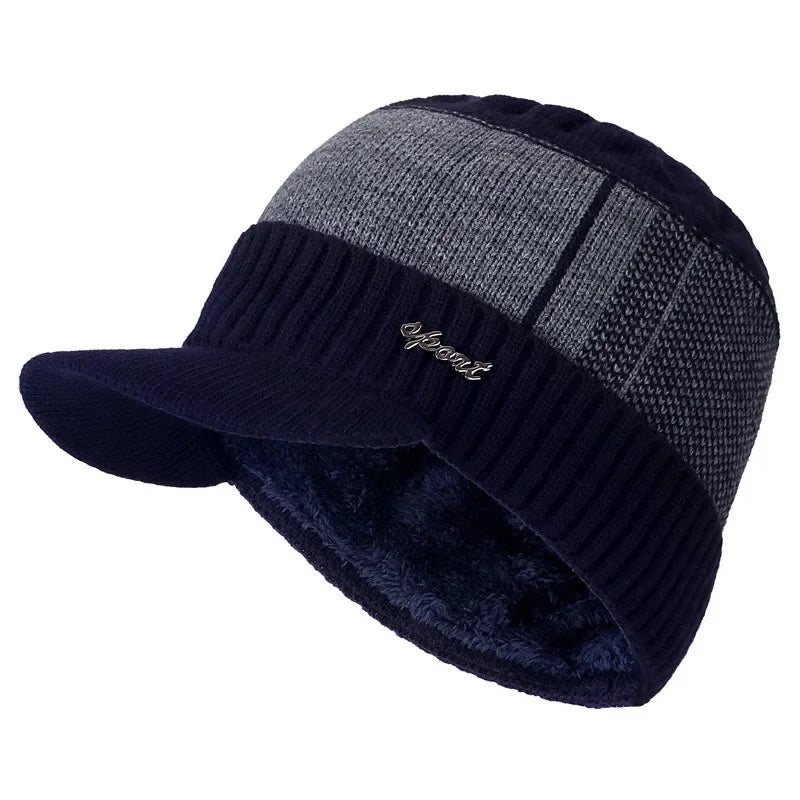 NONECN Unisex Warm Winter Hat With Plush Fur Lining