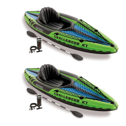 YTYIN One Person Inflatable Kayak With Seat Backrest Oar Pump