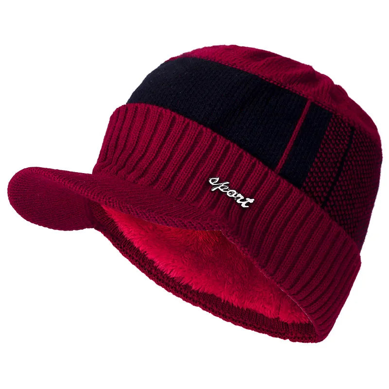 NONECN Unisex Warm Winter Hat With Plush Fur Lining