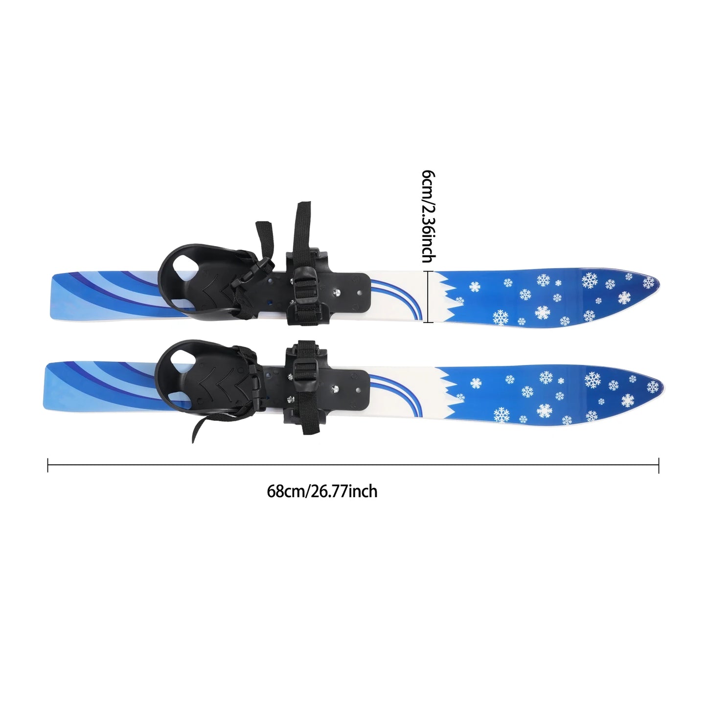 Kids Ski Set With Poles For Beginners Safe Winter Fun