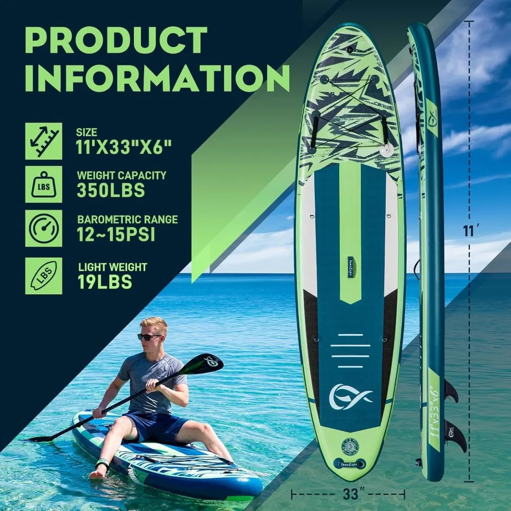 InnoEpxo Inflatable Stand Up Paddle Board With Premium Accessories
