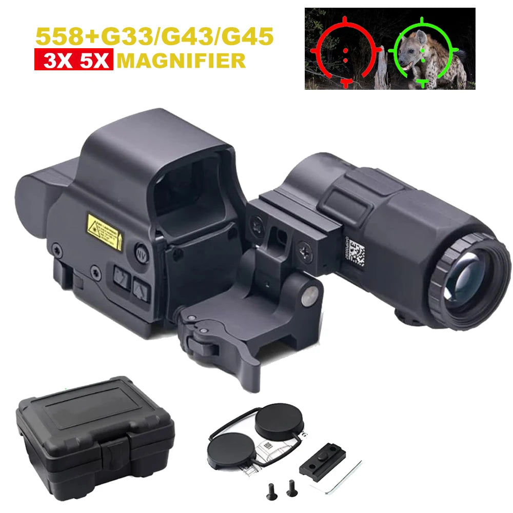 Bestsight 558 G43 Holographic Collimator Red Dot Sight Mount