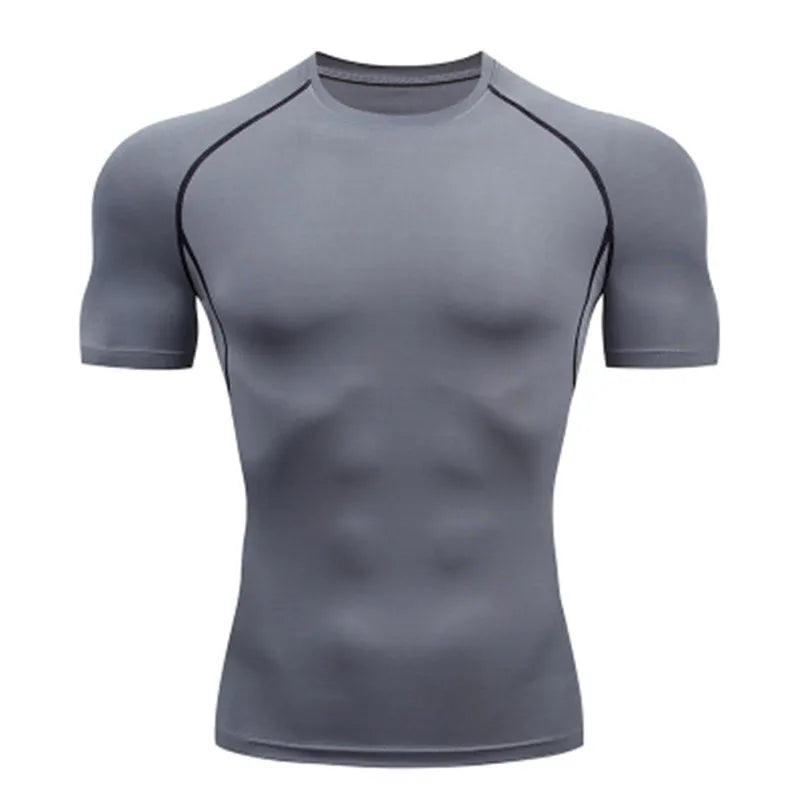 Unisex Running Compression Shirt Short Sleeve Athletic Top