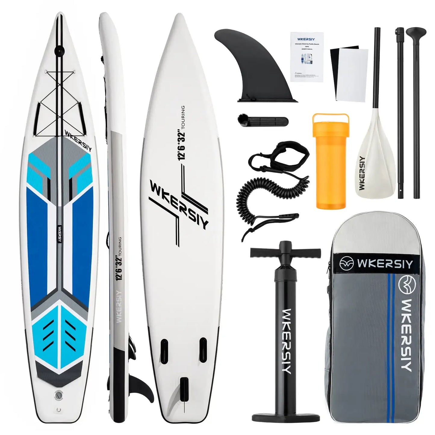 Wkersiy Inflatable Stand Up Paddleboard Touring With Backpack Paddles