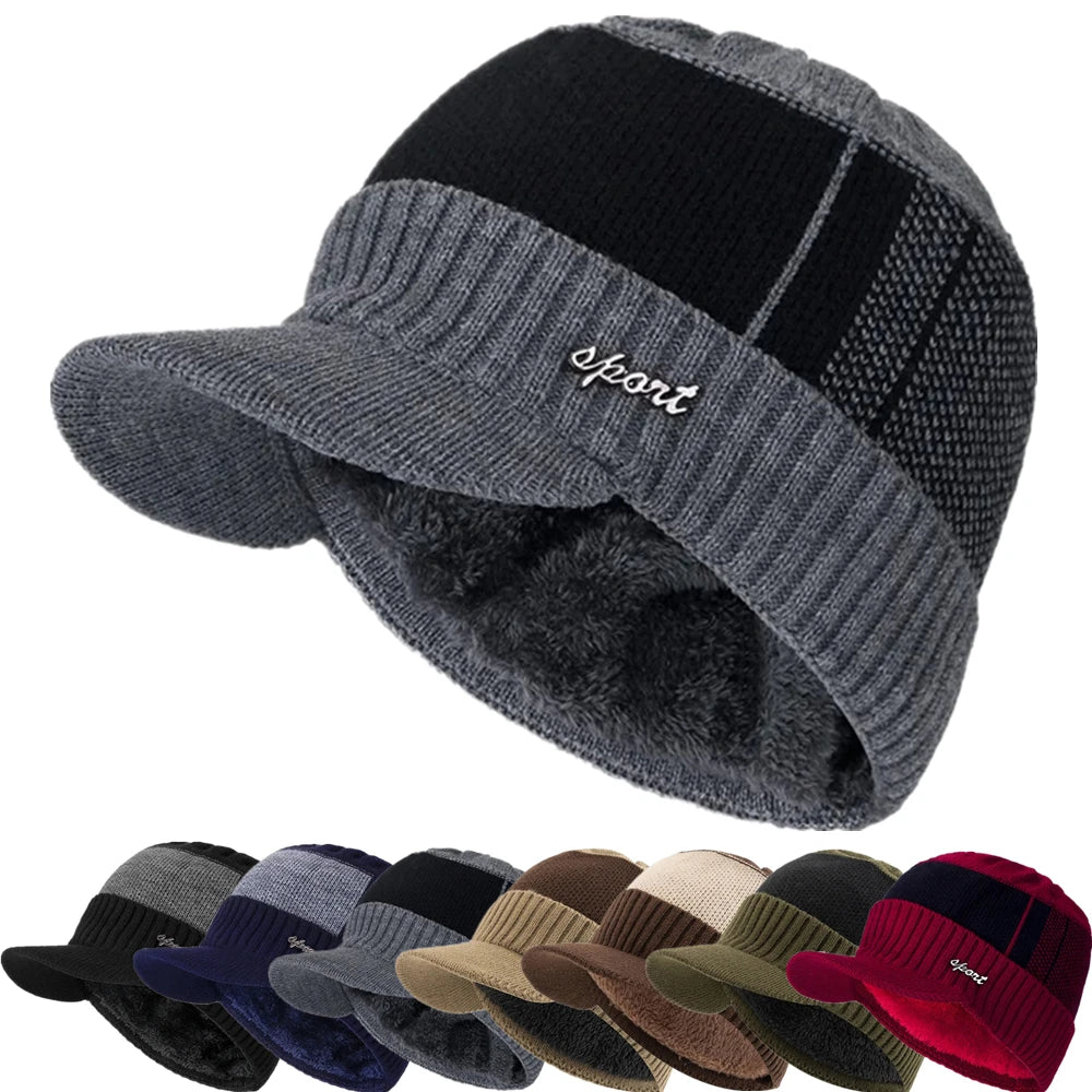 NONECN Unisex Warm Winter Hat With Plush Fur Lining