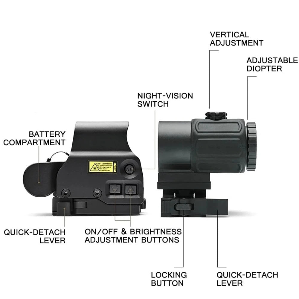 Bestsight 558 G43 Holographic Collimator Red Dot Sight Mount