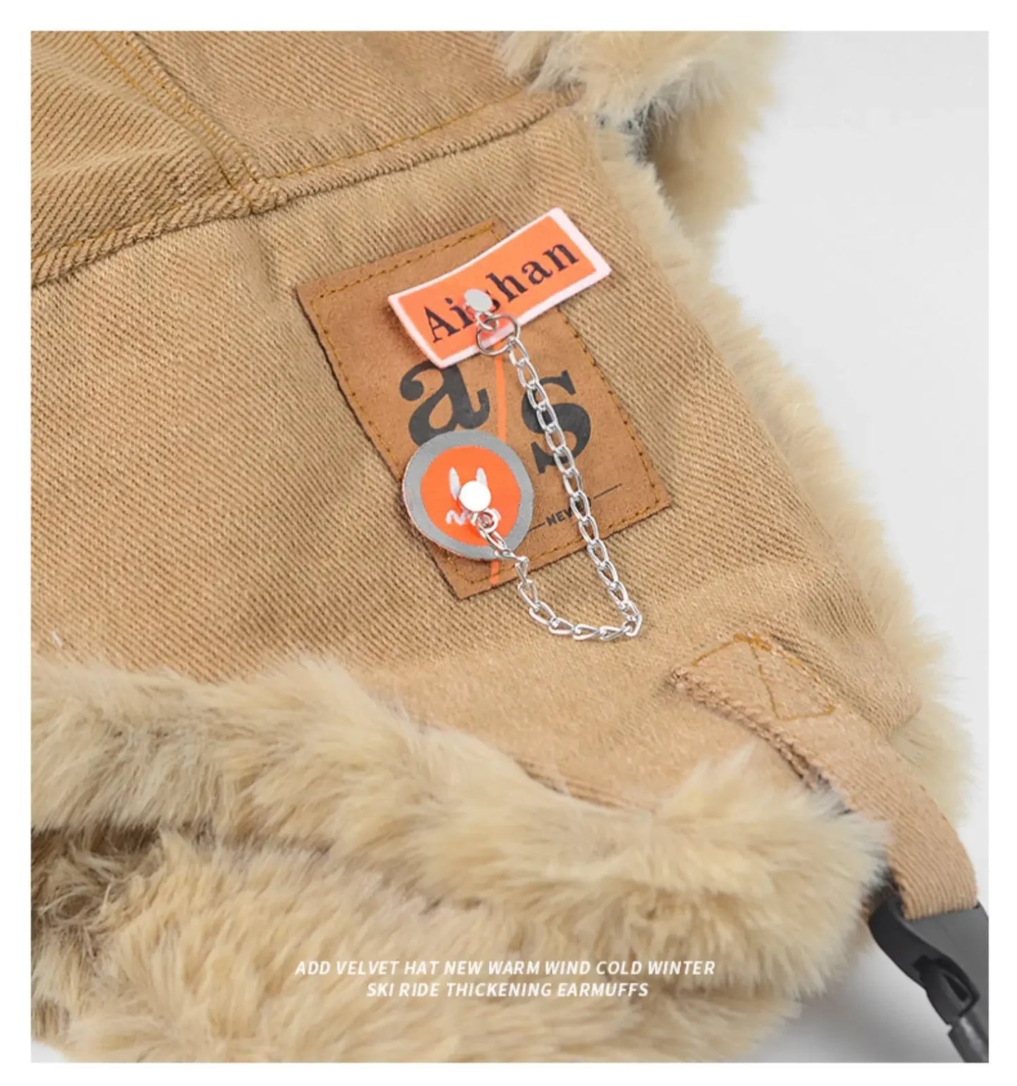 NONECN Bomber Hat Ushanka For Men And Women Warm Fur