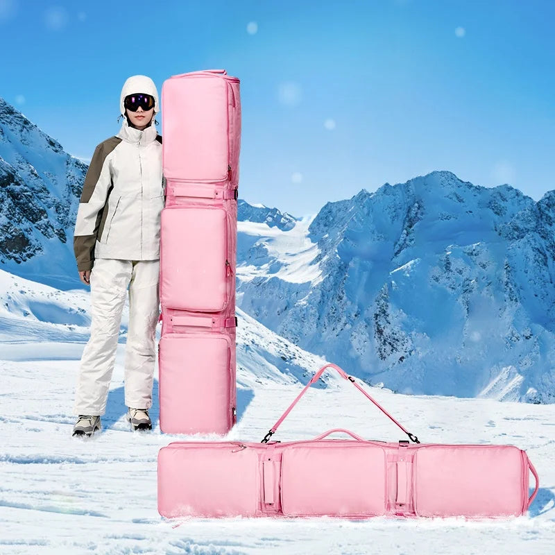 Warmounts Ski Bag With Wheels Padded Waterproof 3-Compartment