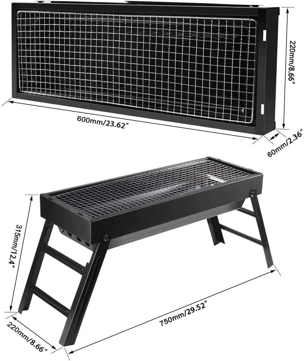 XMSJ Portable Charcoal Grill For Camping Hiking Picnics