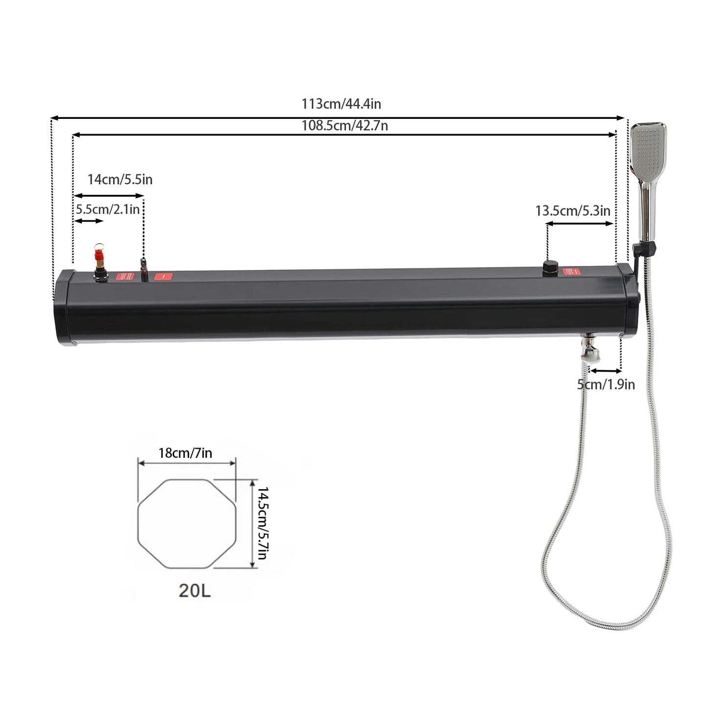 Portable Roof Mount Water Tank for Camping and RVs