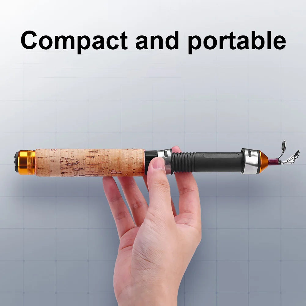 Carbon Fiber Ice Fishing Rod With Reel Combo Gear Kit