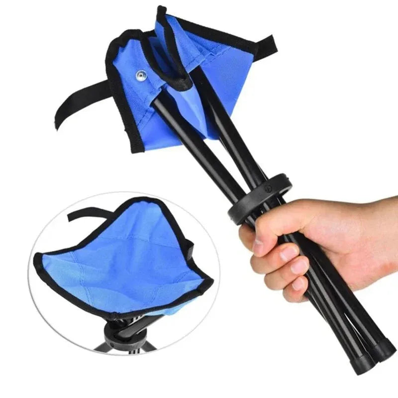 Portable Outdoor Folding Triangular Stool for Fishing and Camping