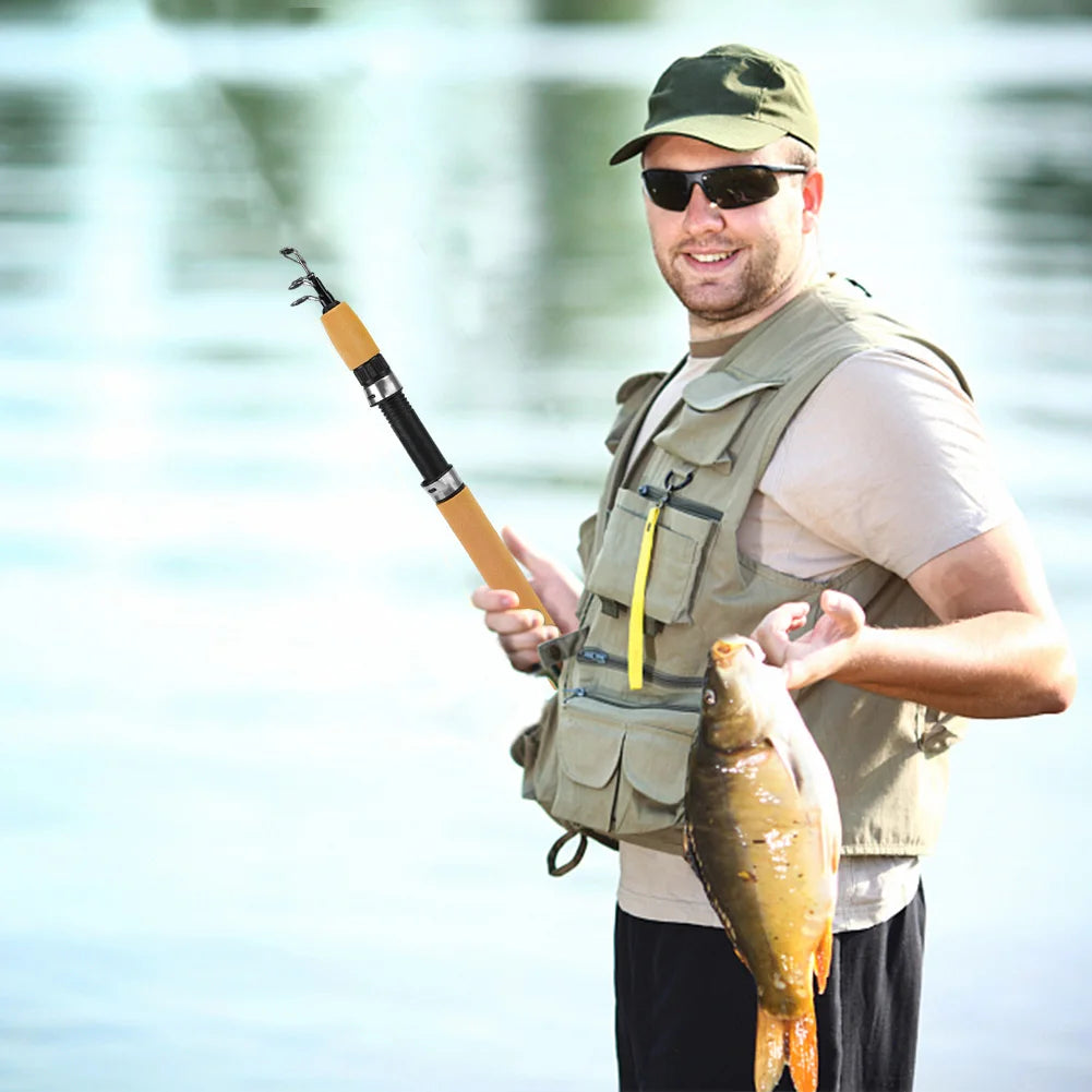 Carbon Fiber Ice Fishing Rod With Reel Combo Gear Kit