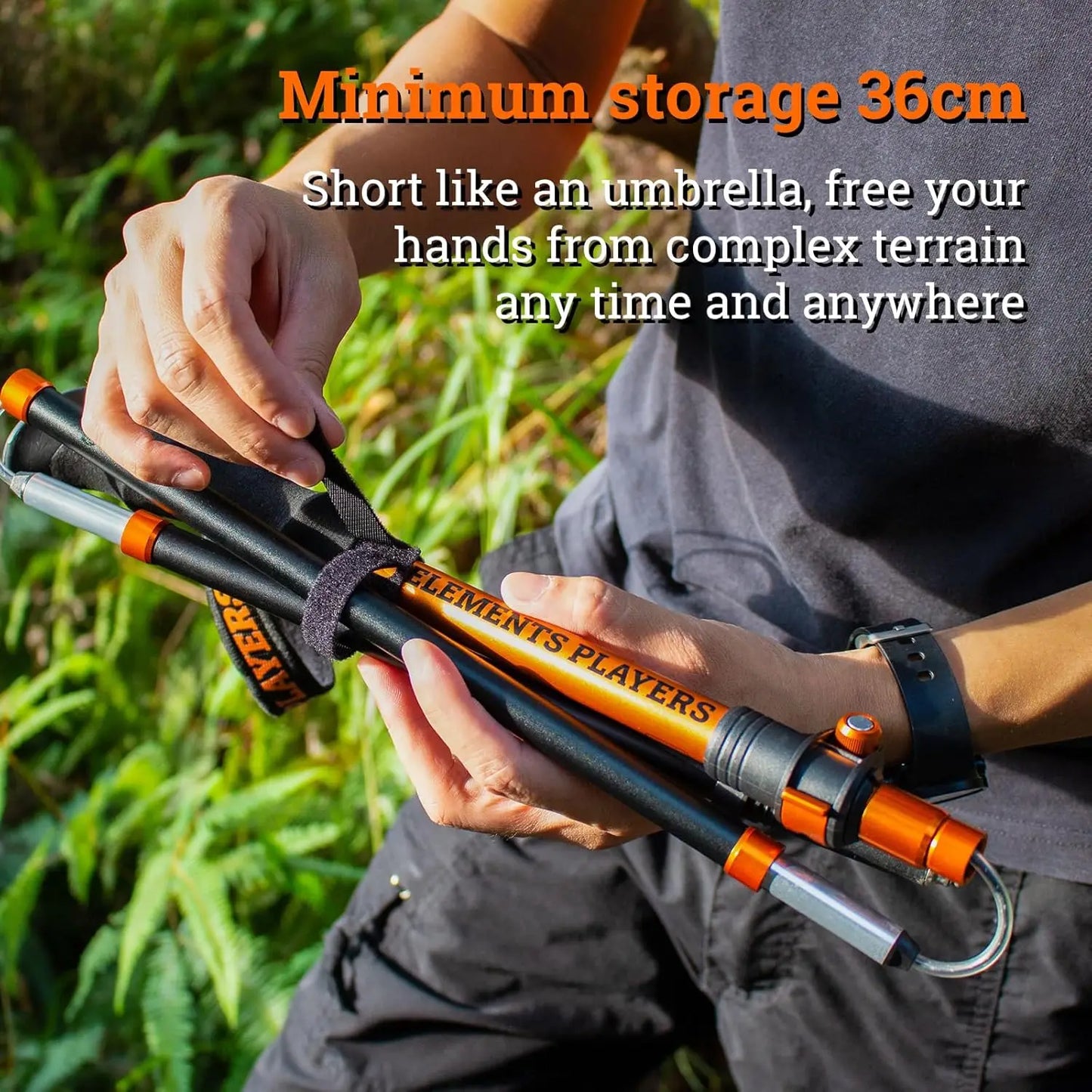 XMSJ Ultralight 7075 Aluminum Trekking Poles Three Section Telescopic