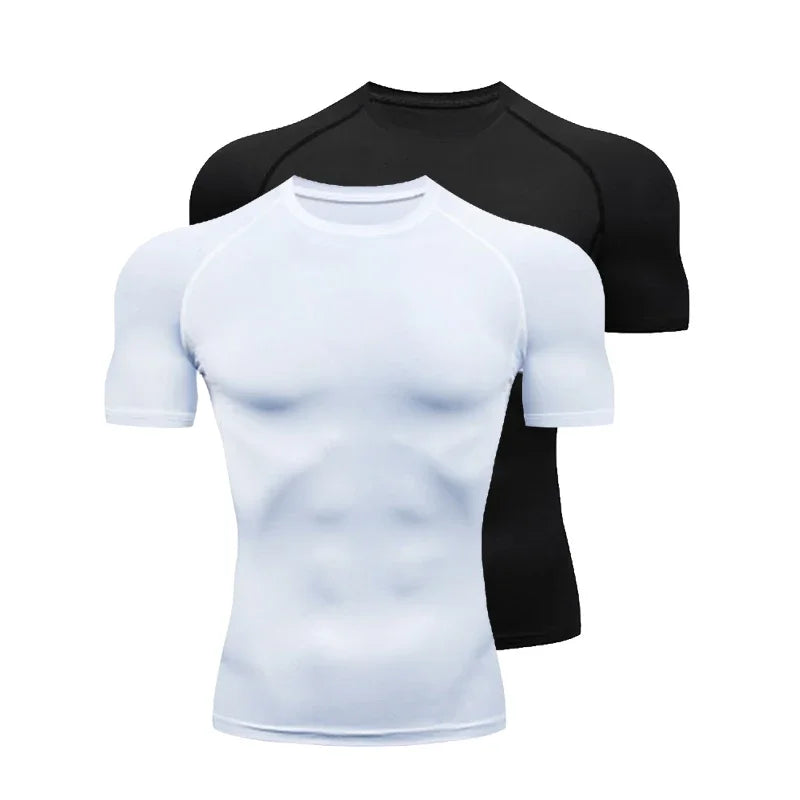 Unisex Running Compression Shirt Short Sleeve Athletic Top
