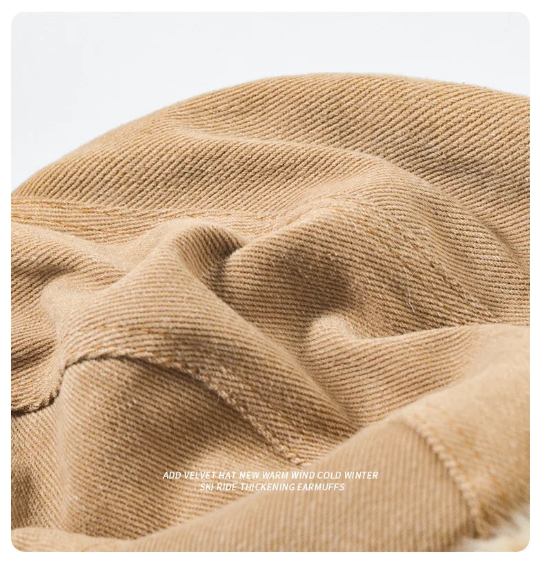 NONECN Bomber Hat Ushanka For Men And Women Warm Fur