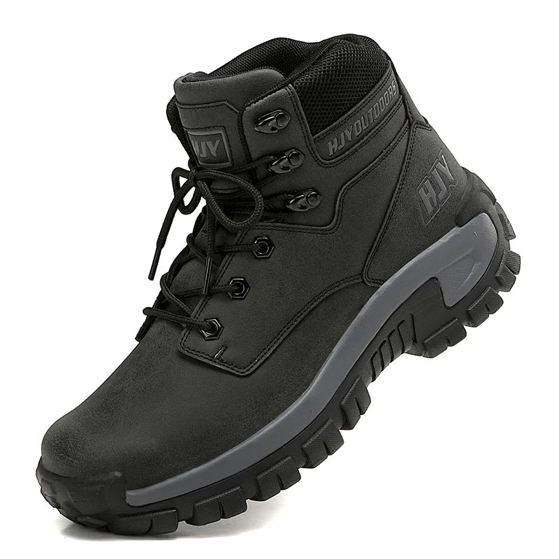 Leather High Top Mens Boots Breathable Hiking Desert Combat Outdoor