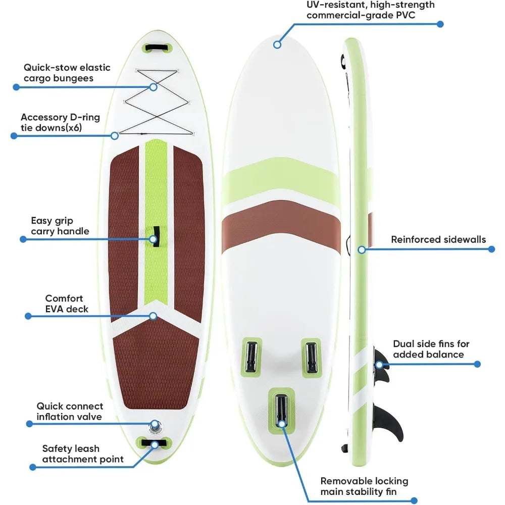 Sweetcrispy Inflatable Stand Up Paddle Board With Premium Accessories