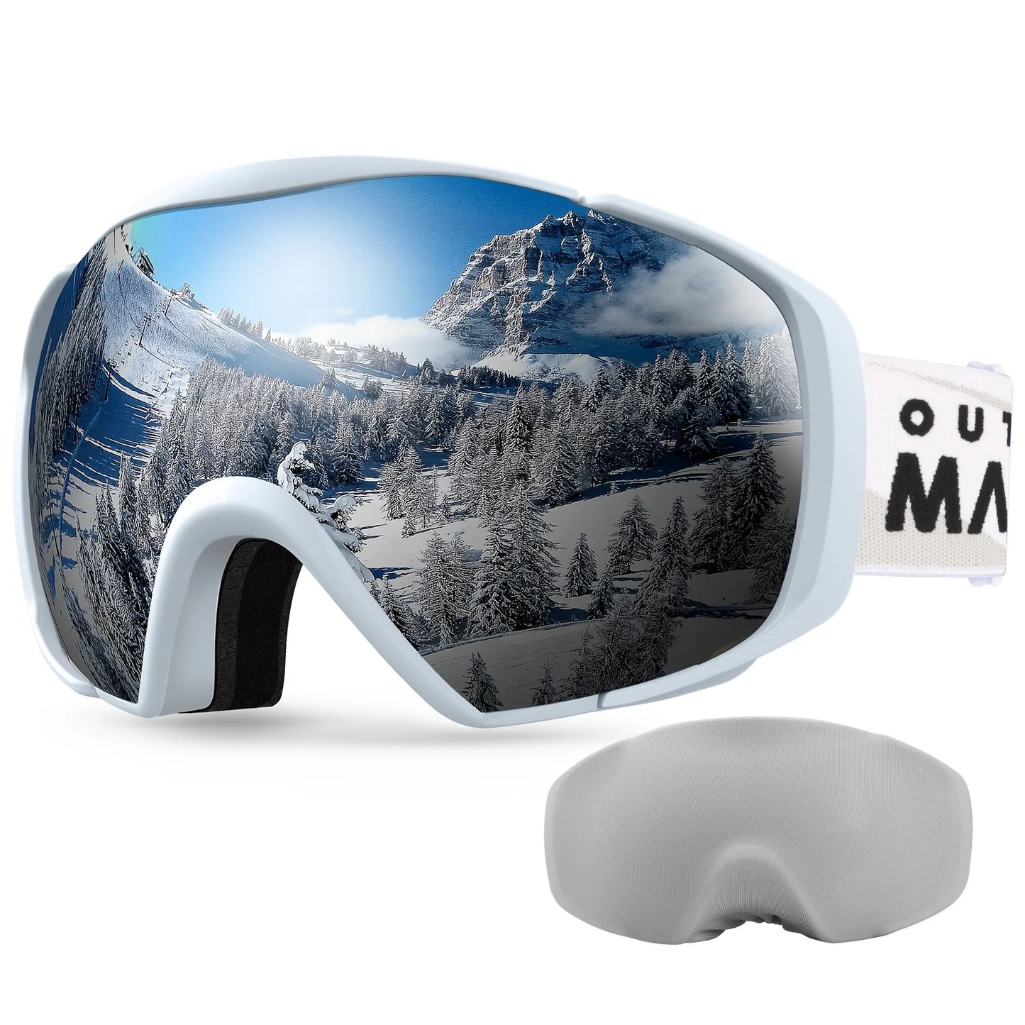 OutdoorMaster OTG Ski Goggles Anti Fog With Cover Snow