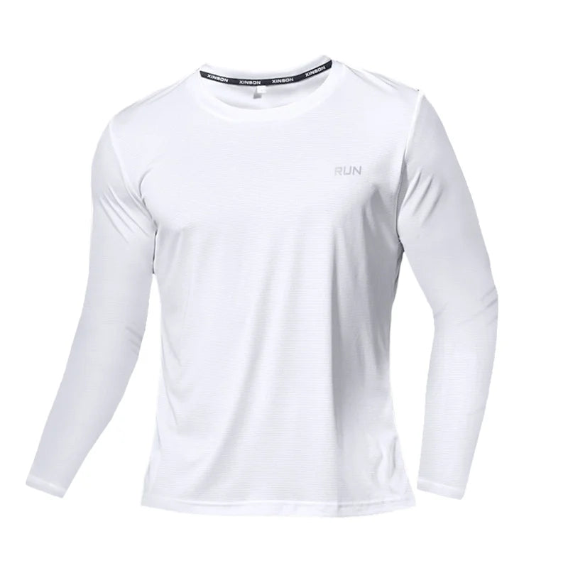 NONECN Summer Ice Silk Long Sleeve Men's Quick Dry Shirt