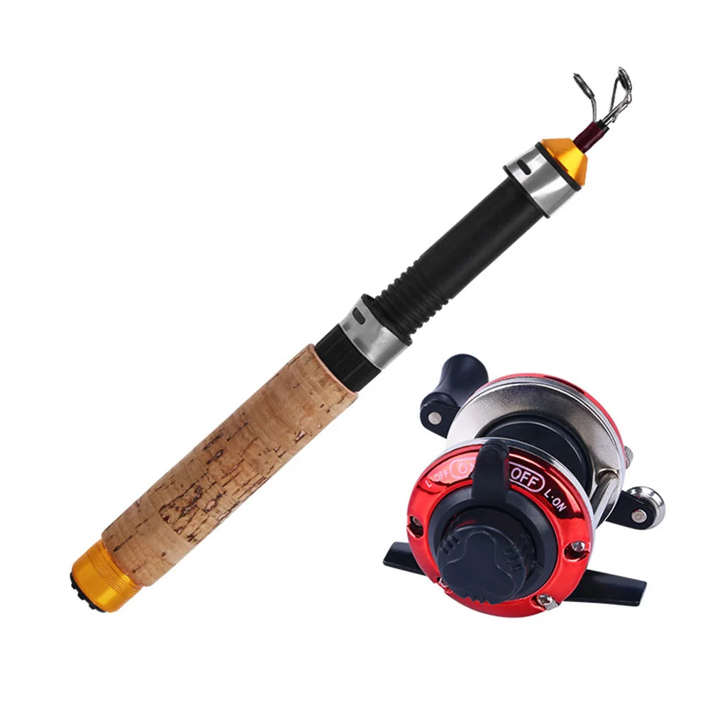 Carbon Fiber Ice Fishing Rod With Reel Combo Gear Kit