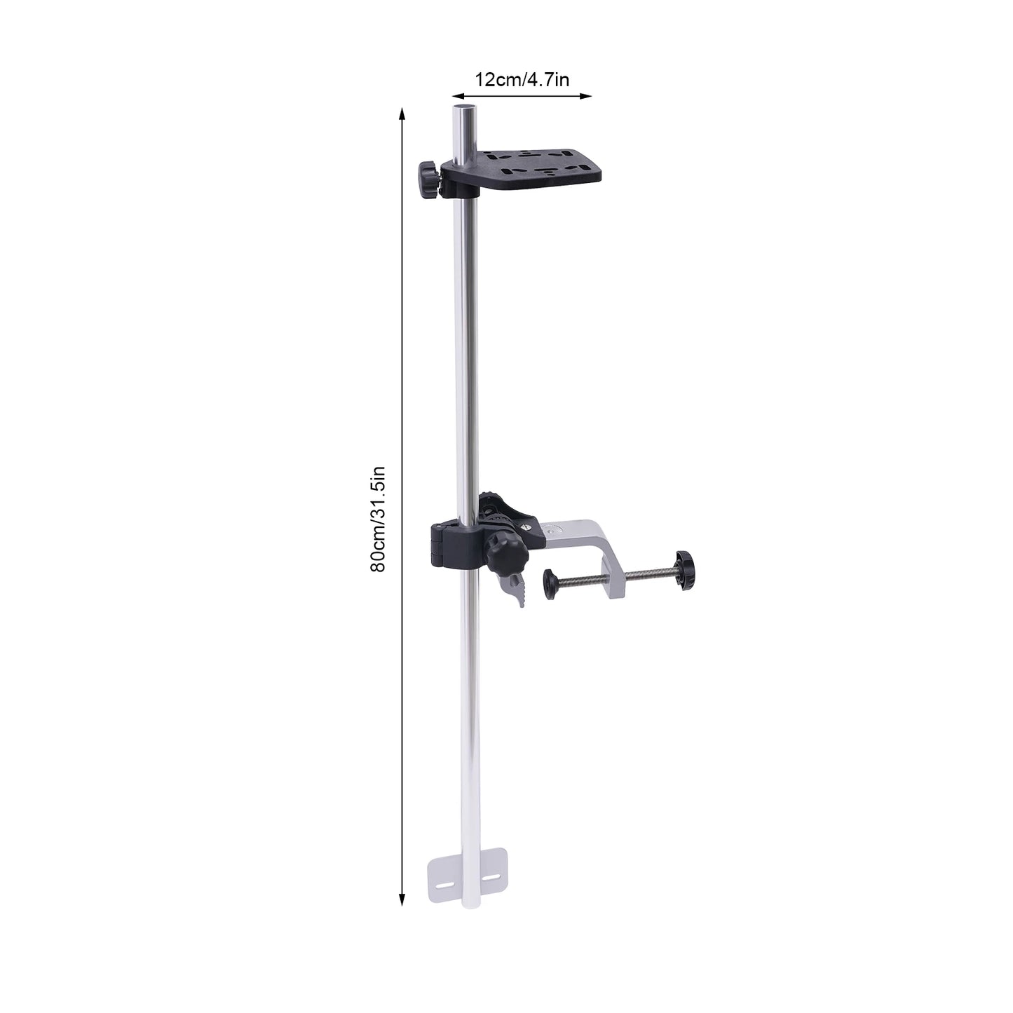 Universal 360 Rotating Transducer Pole Mount for Boat Kayak