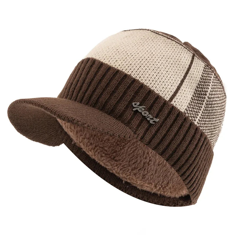 NONECN Unisex Warm Winter Hat With Plush Fur Lining