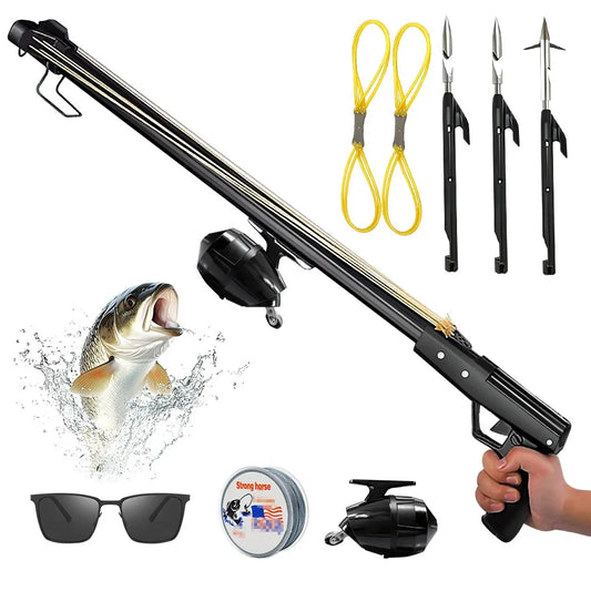 Aluminum Fishing Slingshot Rod With Reel Long Distance Casting