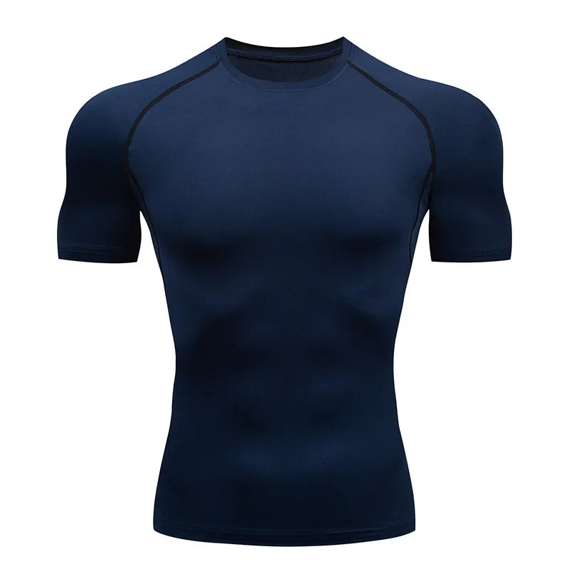 Unisex Running Compression Shirt Short Sleeve Athletic Top