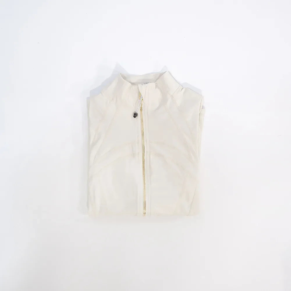 Slimming Zipper Jacket for Yoga Stand Collar Quick Dry