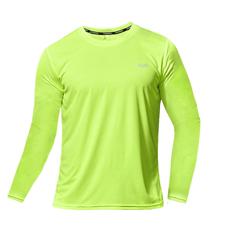 NONECN Summer Ice Silk Long Sleeve Men's Quick Dry Shirt