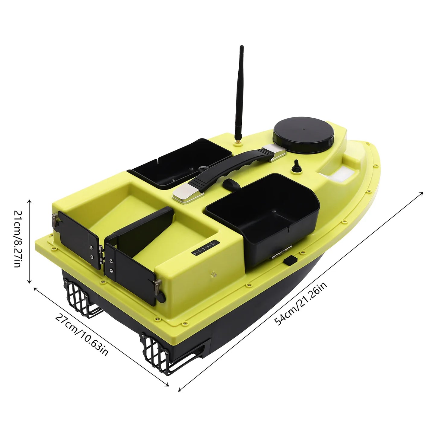 Bait Boat With Four Compartments And Dual Copper Motors For Fast Stable Sailing
