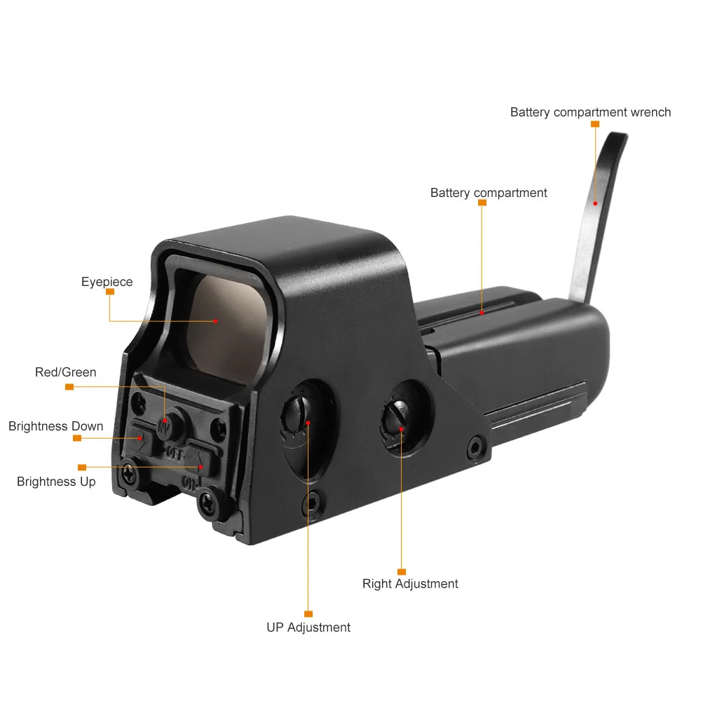 Bestsight Holographic Reflex Sight For Rail Mount Optics