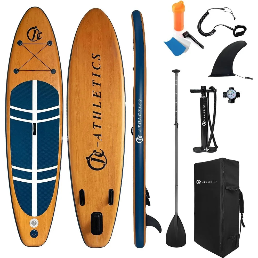JC-ATHLETICS Inflatable Stand Up Paddle Board Package With Backpack