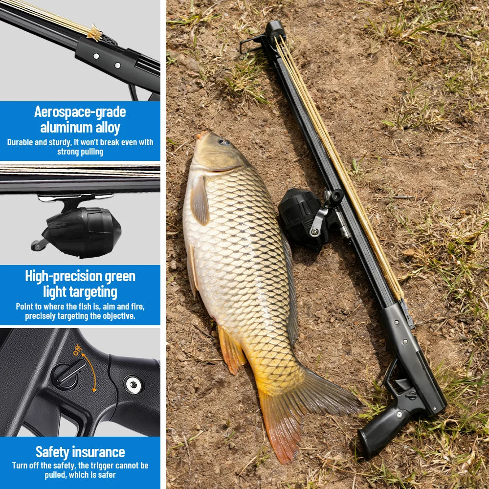 Aluminum Fishing Slingshot Rod With Reel Long Distance Casting