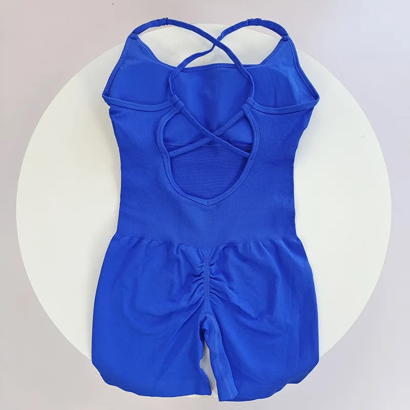 Seamless Yoga Jumpsuit For Women With Quick Dry Knit Fabric