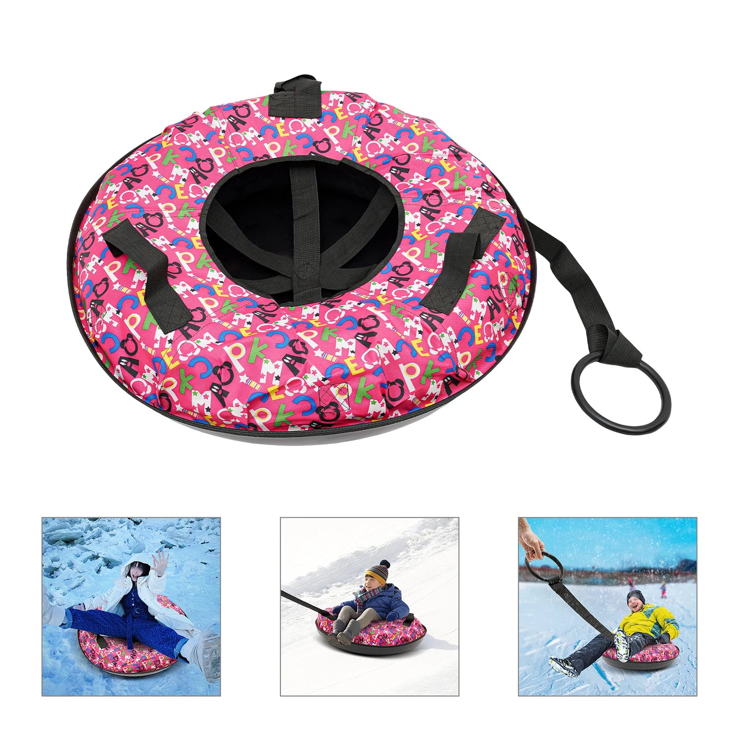 Oxford Cloth Inflatable Snow Sled 100-180kg Load Capacity